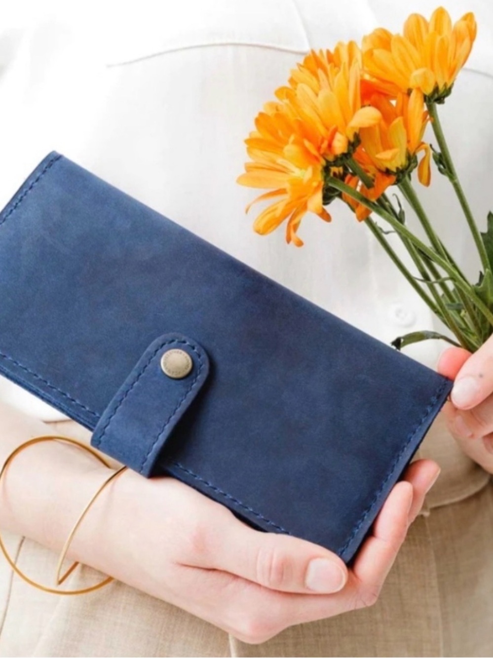 Portland Leather Goods Midnight Blue Bifold Wallet - Picture 2 of 7